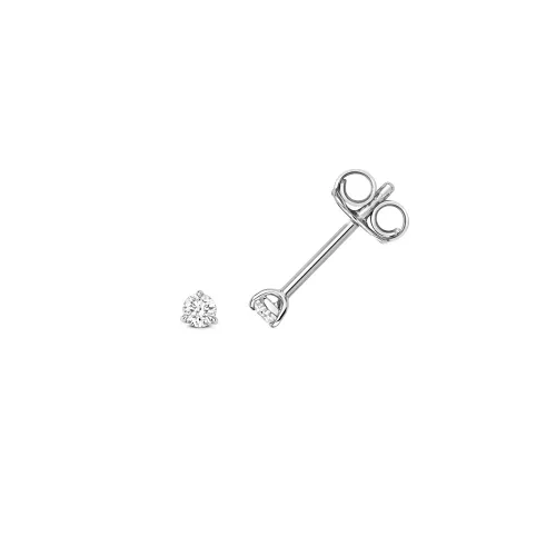 Diamond 3 Claw Earring Studs 0.10ct - 18ct White Gold
